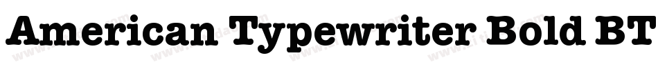 American Typewriter Bold BT字体转换